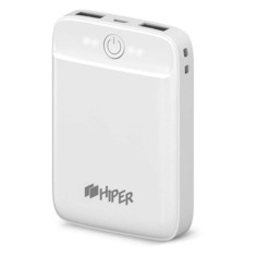 Внешний аккумулятор (Power Bank) HIPER SL10000, 10000мAч, белый