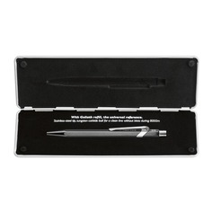 Ручка шариковая Carandache Office Popline Metal-X (849.809) Black Metallic M синие чернила подар.кор