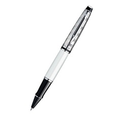 Ручка роллер Waterman Expert 3 Deluxe (S0952420) White CT F черные чернила подар.кор.