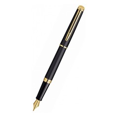 Ручка перьевая Waterman Hemisphere (S0920710) Matte Black GT F сталь нержавеющая/позолота 23К подар.