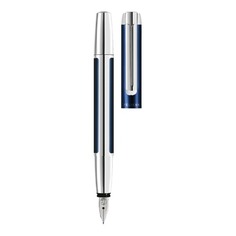 Ручка перьевая Pelikan Elegance Pura P40 (PL954958) синий/серебристый F сталь нержавеющая подар.кор. Пеликан