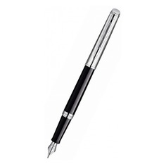 Ручка перьевая Waterman Hemisphere Deluxe (S0921090) Black CT F сталь нержавеющая подар.кор.