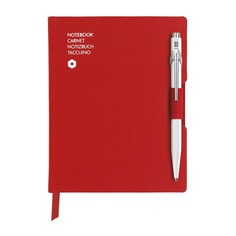Записная книжка Carandache Office (8491.453) красный A6 192стр. в линейку в компл.:ручка шариковая 8
