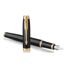 Ручка перьевая Parker IM Core F321 (1931645) Black GT F сталь нержавеющая подар.кор.