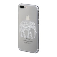 Чехол (клип-кейс) HAMA Hathi, для Apple iPhone 6 Plus/6s Plus/7 Plus, прозрачный/белый [00181141]