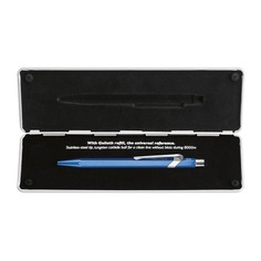 Ручка шариковая Carandache Office Popline Metal-X (849.640) Blue Metallic M синие чернила подар.кор.