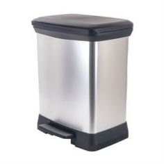Емкости и мешки для мусора Контейнер для мусора Curver deco bin 30л металлик