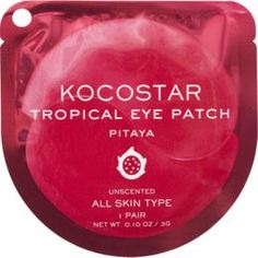 Уход за кожей лица Патчи для глаз KOCOSTAR Tropical Eye Patch Тропические фрукты Питахайя 1 пара