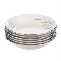 Столовая посуда Тарелка Thun1794 coupsoup 19 см декор серебряные колосья, отводка платина
