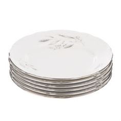 Столовая посуда Тарелка десертная 17 см Thun1794 декор серебряные колосья, отводка платина