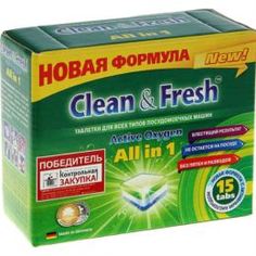 Средства для кухни Таблетки Clean&Fresh All in 1 15 шт