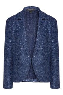 Сверкающий пиджак синего цвета St. John