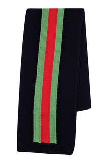 Шерстяной шарф с отделкой Gucci Kids