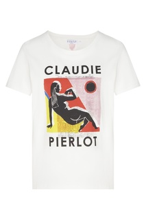 Белая футболка с принтом Claudie Pierlot