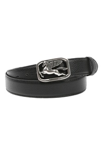 Черный ремень с пряжкой-логотипом Etro