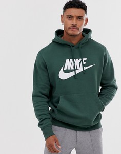 Худи цвета хаки с логотипом Nike - Зеленый