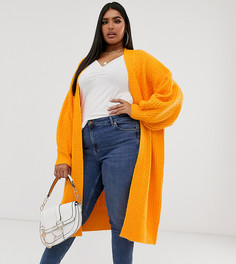 Вязаный кардиган ASOS DESIGN Curve - Francesca - Бежевый