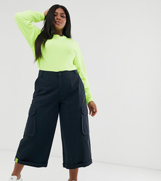 Кюлоты в стиле милитари с неоновой отделкой ASOS DESIGN Curve - Зеленый