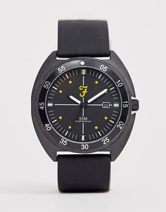 Наручные часы с черным силиконовым ремешком Farah - Черный