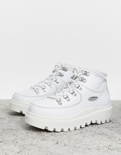 Кожаные походные ботинки с 6 парами люверсов Skechers Shindig - Белый