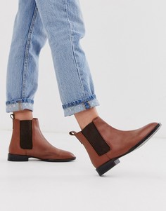 Светло-коричневые кожаные ботинки челси ASOS DESIGN April - Коричневый