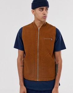 Парусиновый жилет табачного цвета ASOS DESIGN - Коричневый