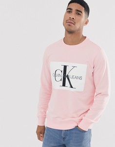 Свитшот с логотипом-монограммой Calvin Klein Jeans - Розовый