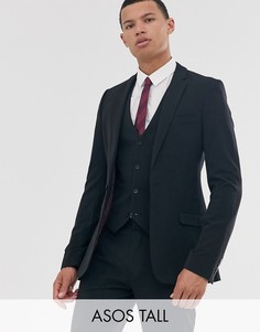 Черный супероблегающий пиджак ASOS DESIGN Tall - Черный