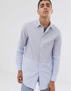 Рубашка классического кроя в полоску ASOS DESIGN - Синий