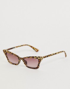 Квадратные солнцезащитные очки с леопардовым принтом Dusk To Dawn - Maneater - Коричневый
