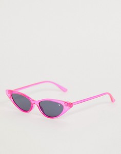 Неоново-розовые круглые солнцезащитные очки Dusk To Dawn - Sophia - Розовый