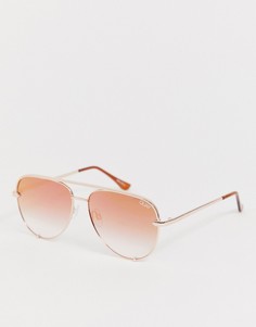 Солнцезащитные очки-авиаторы Quay Australia X Desi - Розовый