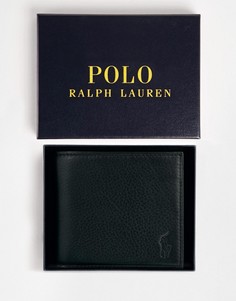 Кожаный бумажник Polo Ralph Lauren - Черный