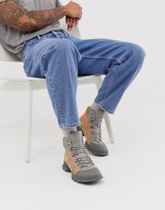 Светло-бежевые походные ботинки из искусственной кожи на шнуровке ASOS DESIGN - Светло-бежевый