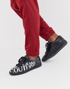 Кроссовки с большим логотипом Versace Jeans - Couture - Черный