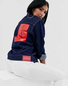 Джинсовая куртка с логотипом Calvin Klein - Темно-синий