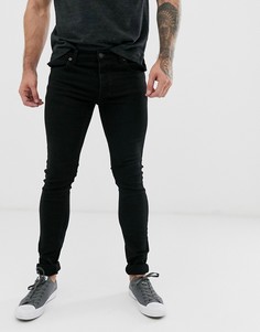 Супероблегающие эластичные джинсы черного цвета с рваной отделкой French Connection - Черный