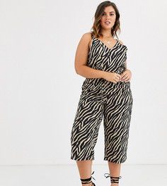 Комбинезон с принтом зебра AX Paris Plus - safari - Мульти