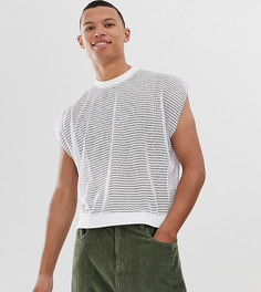 Белый сетчатый свободный кроп-топ ASOS DESIGN Tall - Белый