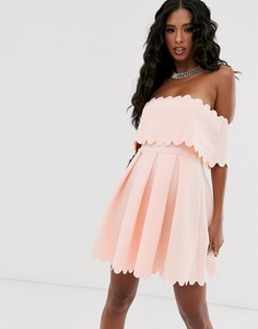 Короткое приталенное платье ASOS DESIGN - Розовый