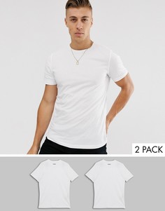 2 белые футболки из органического хлопка Produkt - Белый
