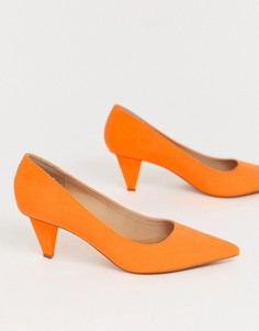 Неоново-оранжевые туфли-лодочки на среднем каблуке ASOS DESIGN - Summary - Оранжевый