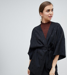 Комбинируемое черное кимоно в горошек Monki - Черный