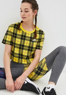 Футболка Nike W NSW TEE FUTURA PLAID CROP