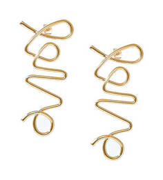 Серьги 21766 gold Aqua