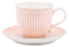 Чашки Greengate Чайная пара Alice pale pink