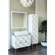 Мебель для ванной Sanflor Александрия 80 белый\патина золото