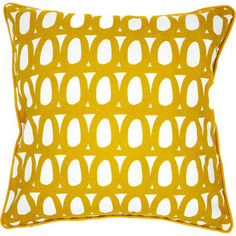 Чехол для подушки с принтом Twirl горчичного цвета 45х45 Tkano Cuts&Pieces (TK18-CC0006)