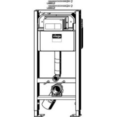 Инсталляция Viega Prevista Dry 8524.10 с клавишей Prevista 773717, крепежом (792824)