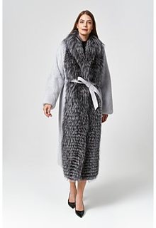 Шуба из аукционного меха норки KOPENHAGEN FUR и лисы Emfasi Pelle